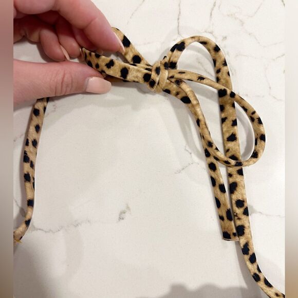 Shade & Shore Animal Print Halter Bikini Top - Picture 4 of 5